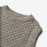 Wheat Main Knit Vest Saga Knitted Tops 3229 warm grey melange