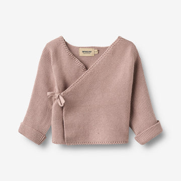 Wheat Main Knit Wraparound L/S Siva Cardigan 1135 dry rose