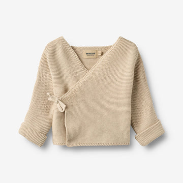 Wheat Main Knit Wraparound L/S Siva Cardigan 3191 offwhite
