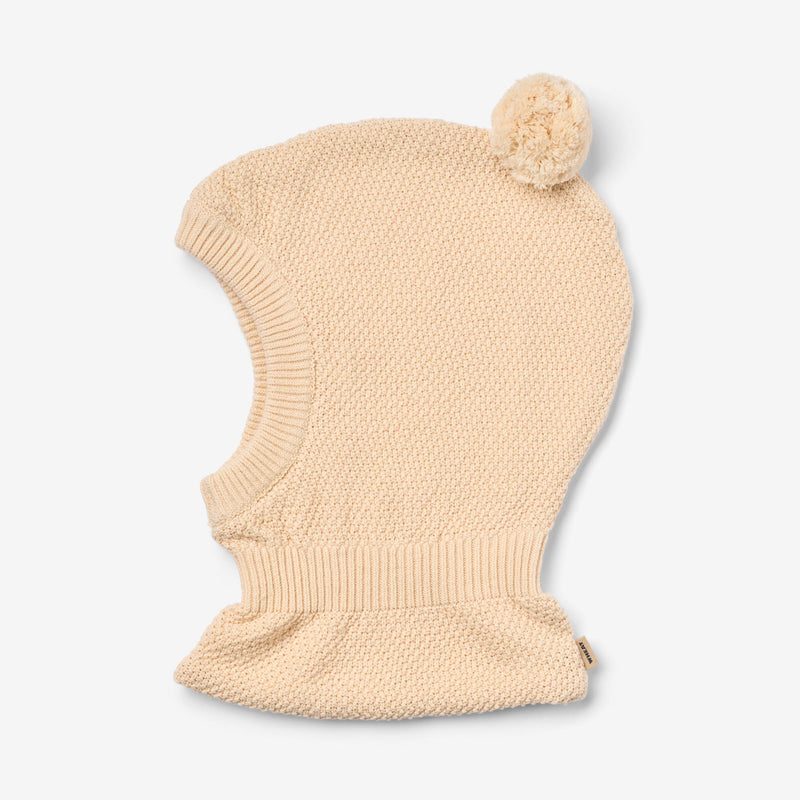 Wheat Outerwear Knitted Balaclava Pomi Accessory 9562 offwhite melange