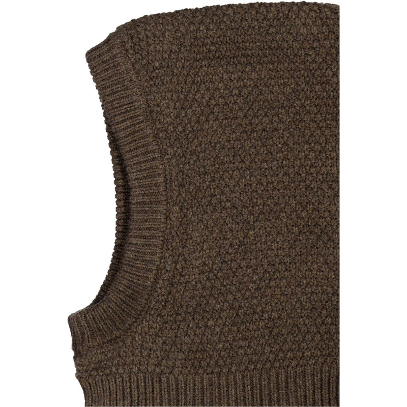 Wheat Outerwear Knitted Balaclava Pomi Outerwear acc. 3015 brown melange