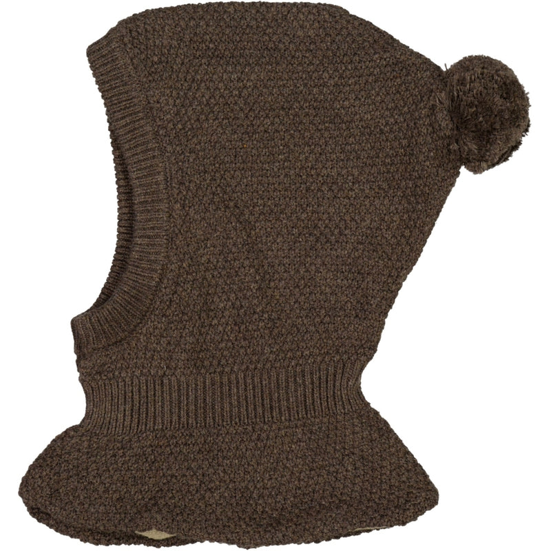 Wheat Outerwear Knitted Balaclava Pomi Outerwear acc. 3015 brown melange