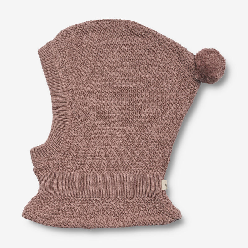 Wheat Outerwear Knitted Balaclava Pomi | Baby Outerwear acc. 1349 lavender rose