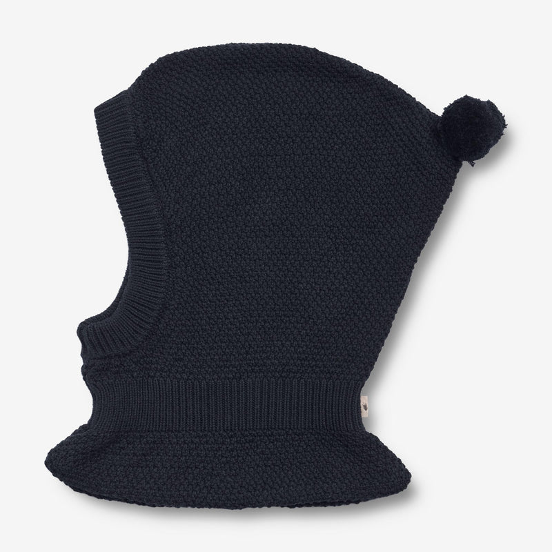 Wheat Outerwear Knitted Balaclava Pomi | Baby Outerwear acc. 1432 navy