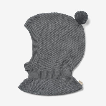 Wheat Outerwear Knitted Balaclava Pomi Outerwear acc. 1201 stormy blue