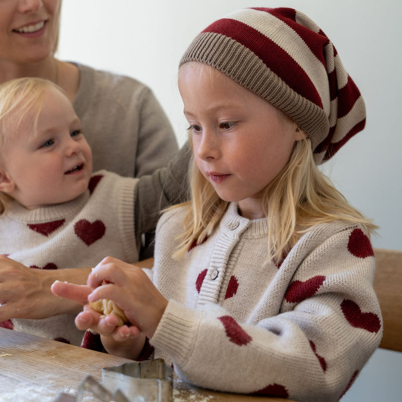 Wheat Main Knitted Christmas Hat Outerwear acc. 2078 red stripe