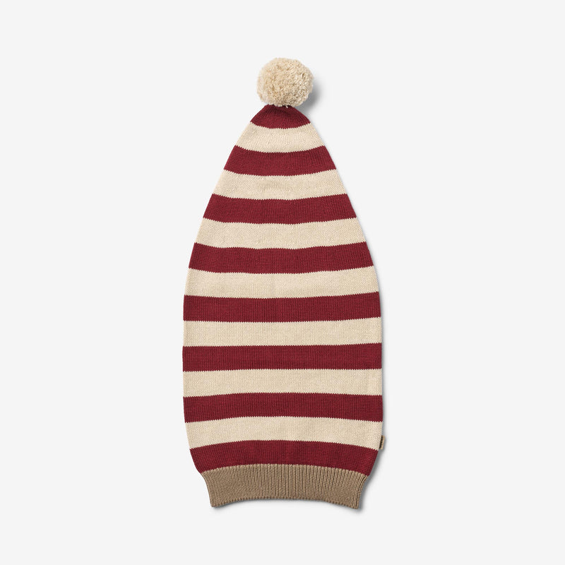 Knitted Christmas Hat red stripe – - Main Image