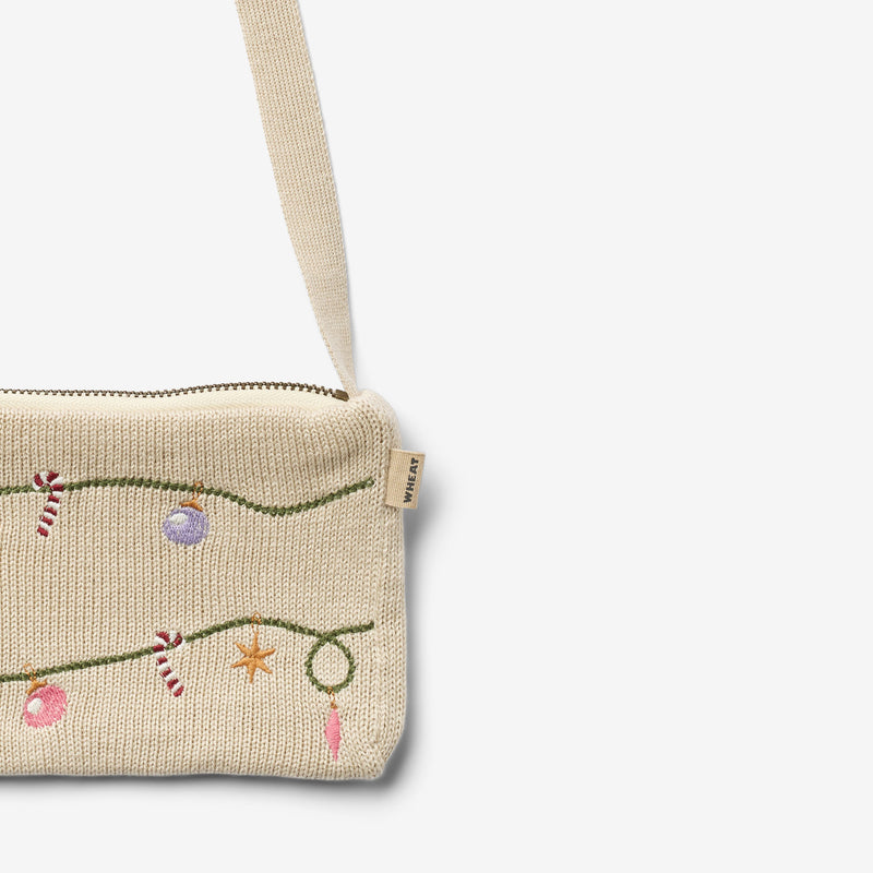 Wheat Main Knitted Clutch Emb. Dagmar Accessory 3191 offwhite