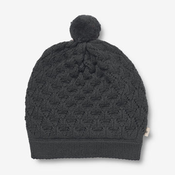 Wheat Outerwear Knitted Hat Ezel Outerwear acc. 0025 black coal