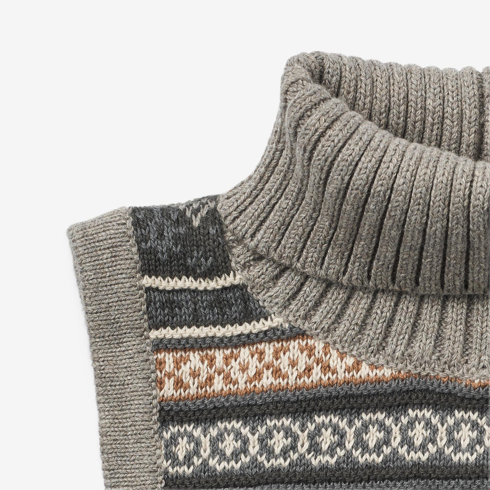 Knitted Neckwarmer Lorenz - warm grey melange – Wheat.eu