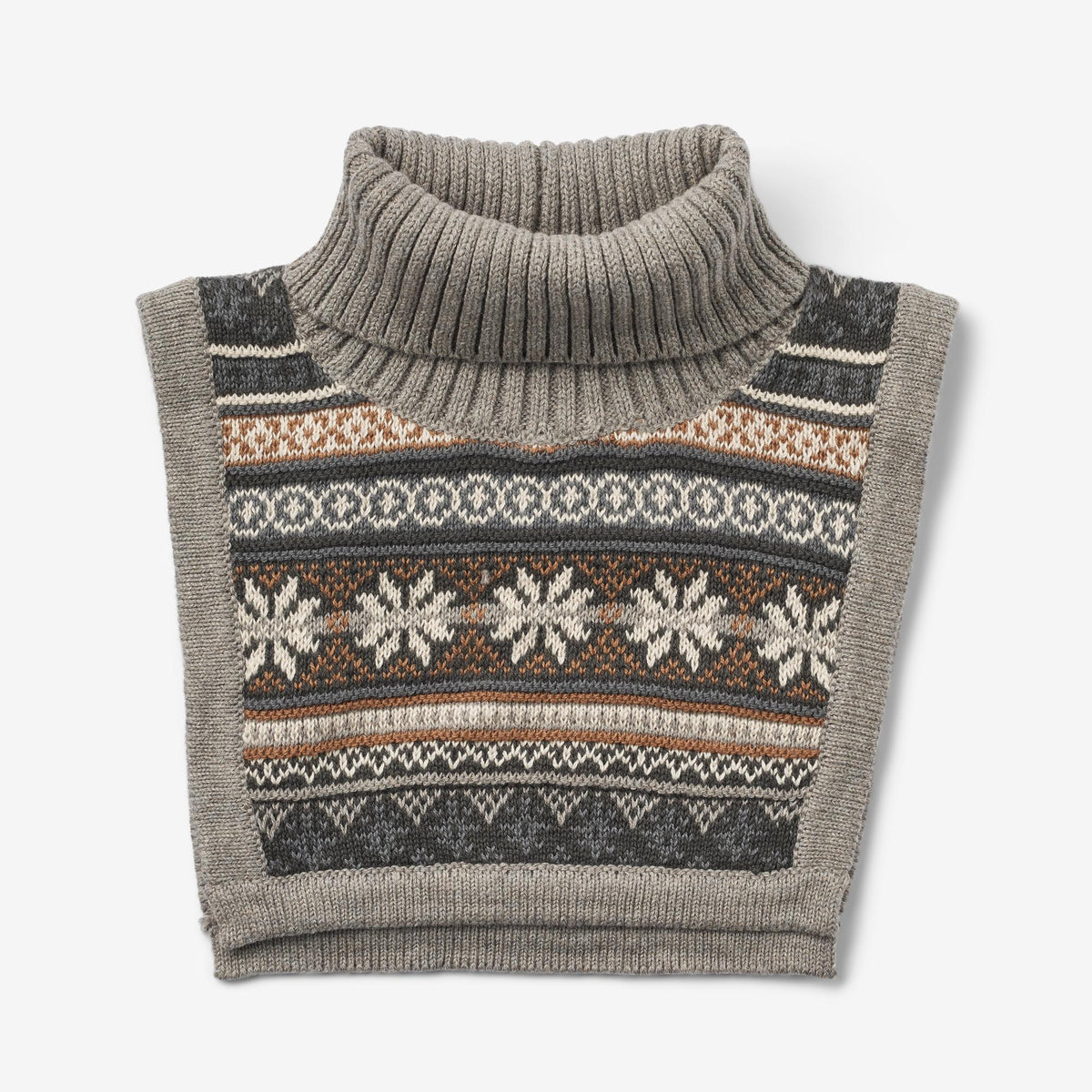 Knitted Neckwarmer Lorenz - warm grey melange – Wheat.eu