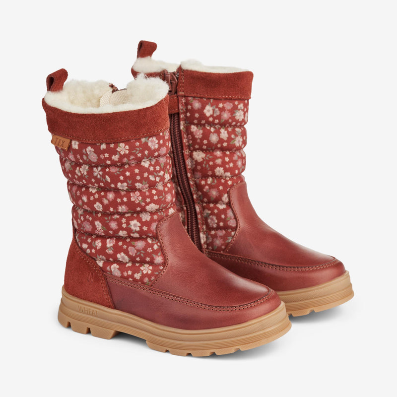 Wheat Footwear Koa High Tex Inside Zip Winter Footwear 2072 red