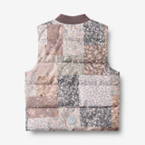Wheat Outerwear Lakas Puffer vest Jacket 9618 patchwork flowers