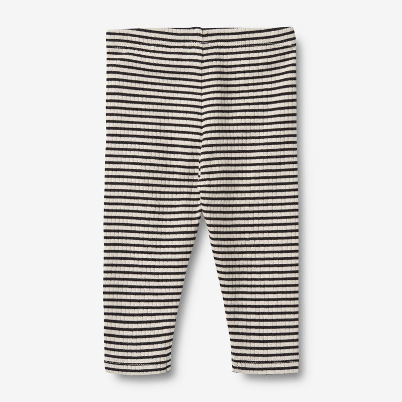 Wheat Main Striped Jersey Leggings Jules | Baby Leggings 0040 black stripe