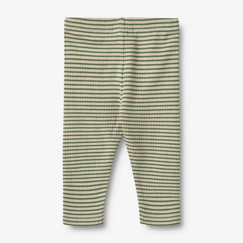 Wheat Main Striped Jersey Leggings Jules | Baby Leggings 1142 elm green stripe