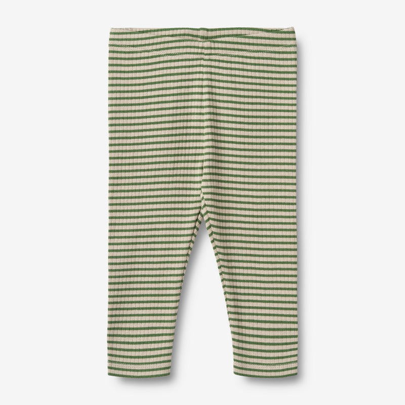 Wheat Main Striped Jersey Leggings Jules | Baby Leggings 1142 elm green stripe