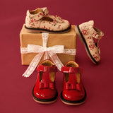 Wheat Footwear Mary Jane Shoes Lucia Shoe 9772 almond peach flowers