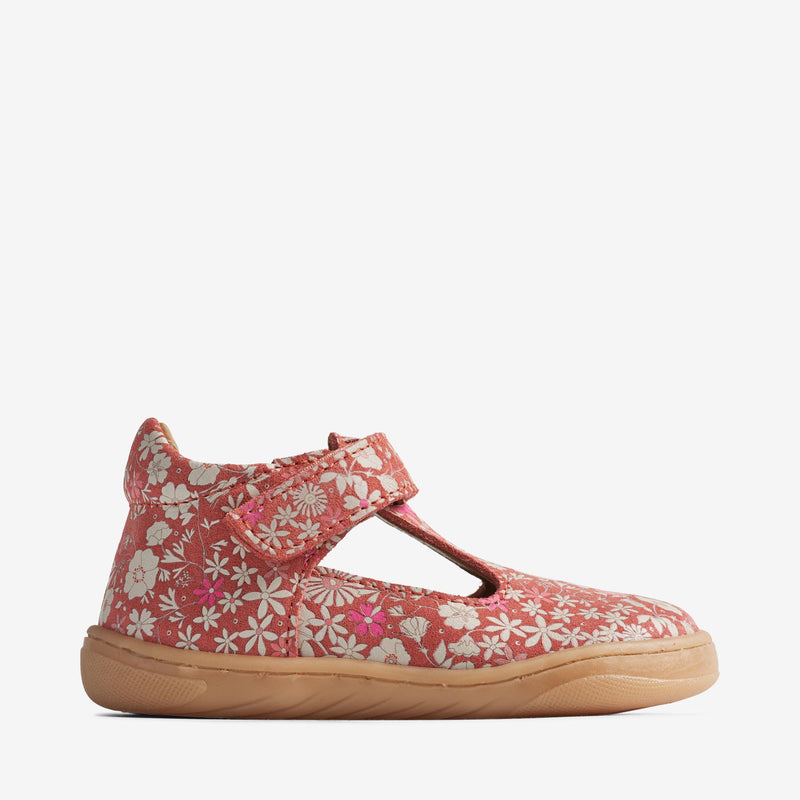 Wheat Footwear Mary Jane Sinne Prewalkers 9455 coral white flowers