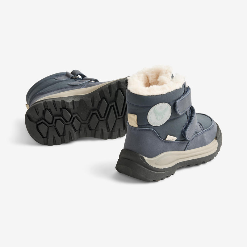 Wheat Footwear Millas Double Velcro Tex Winter Footwear 1432 navy