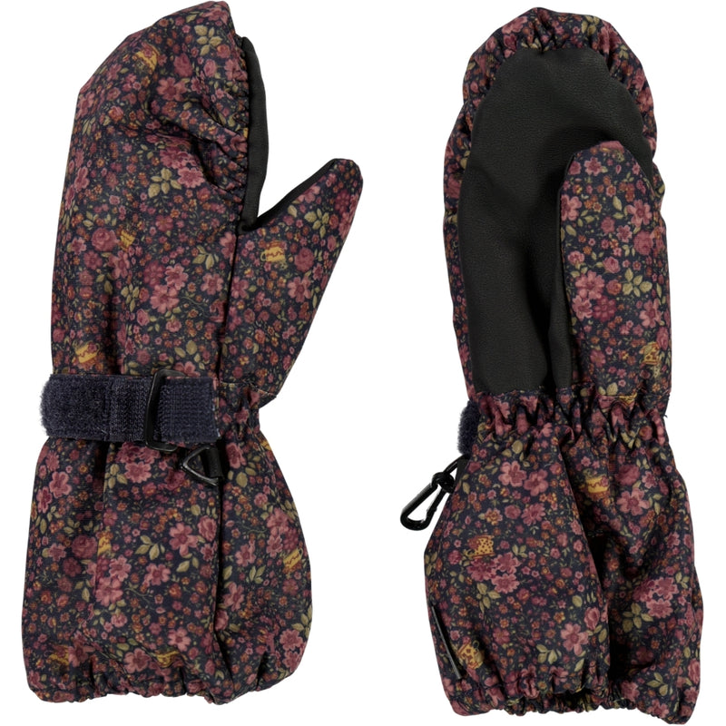 Wheat Outerwear Mittens Tech Outerwear acc. 1021 deep blue flowers