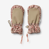 Wheat Outerwear Mittens Zipper Tech | Baby Outerwear acc. 2036 rose dust flowers