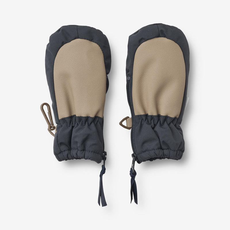 Wheat Outerwear Mittens Zipper Tech | Baby Outerwear acc. 1108 dark blue