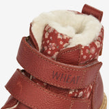 Wheat Footwear Moon Velcro Tex Print Winter Footwear 2072 red