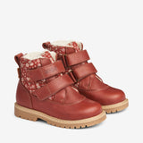 Wheat Footwear Moon Velcro Tex Print Winter Footwear 2072 red