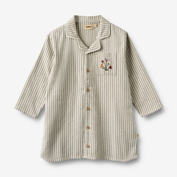 Wheat Main Nightgown L/S Sylva Home 9585 blue stripe