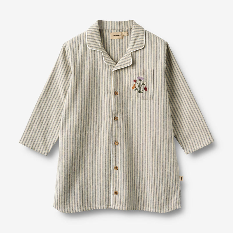 Wheat Main Nightgown L/S Sylva Home 9585 blue stripe