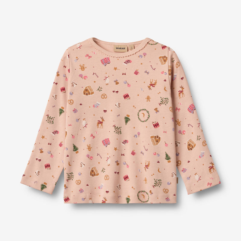 Wheat Main Nightwear Picoting Mila Home 9589 rose dust holiday