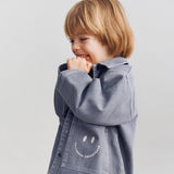 Wheat Main Overshirt Cole stitch Shirt 9543 thunder sky