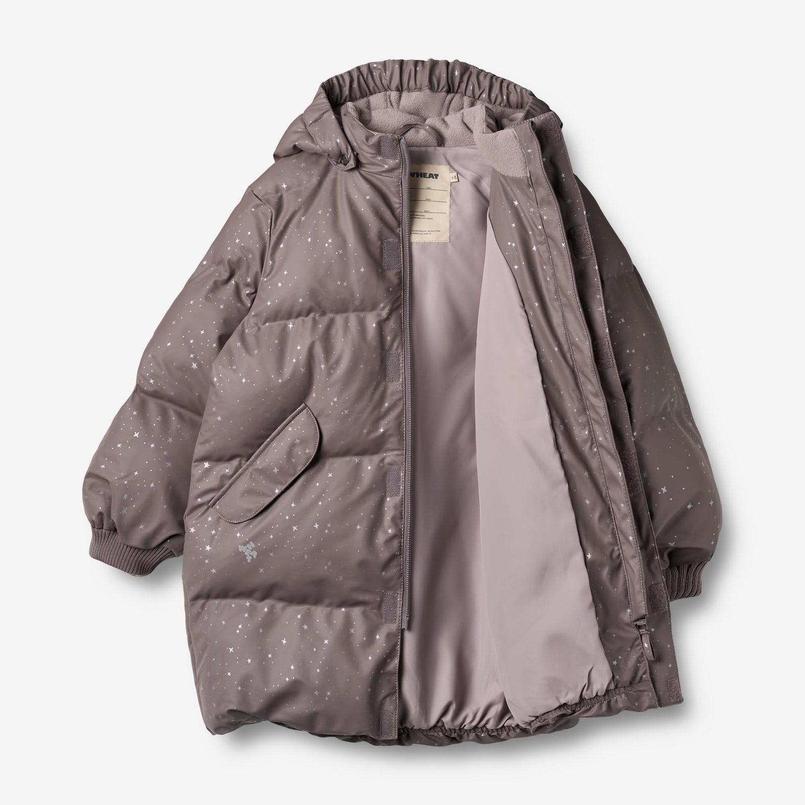 PU Puffer Jacket Coast purple stone stars –