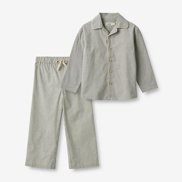 Wheat Main Pajamas Madison Home 1396 soft blue stripe