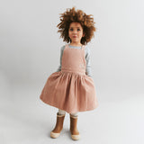 Wheat Main Pinafore Agnes Dress 2487 rose powder
