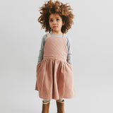 Wheat Main Pinafore Agnes Dress 2487 rose powder
