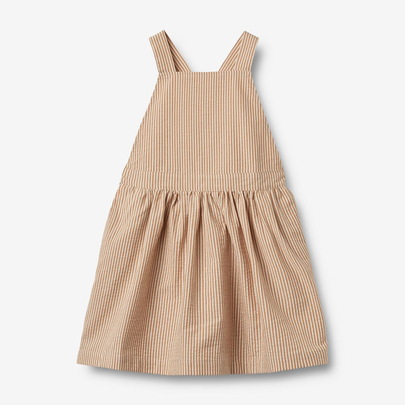 Wheat Main Pinafore Agnes Dress 5078 caramel stripe