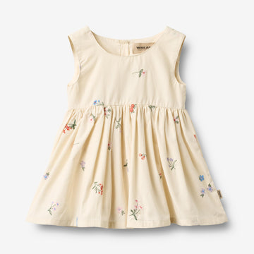 Wheat Main Pinafore Wrinkle Sienna Dress 9644 ivory embroidery flowers