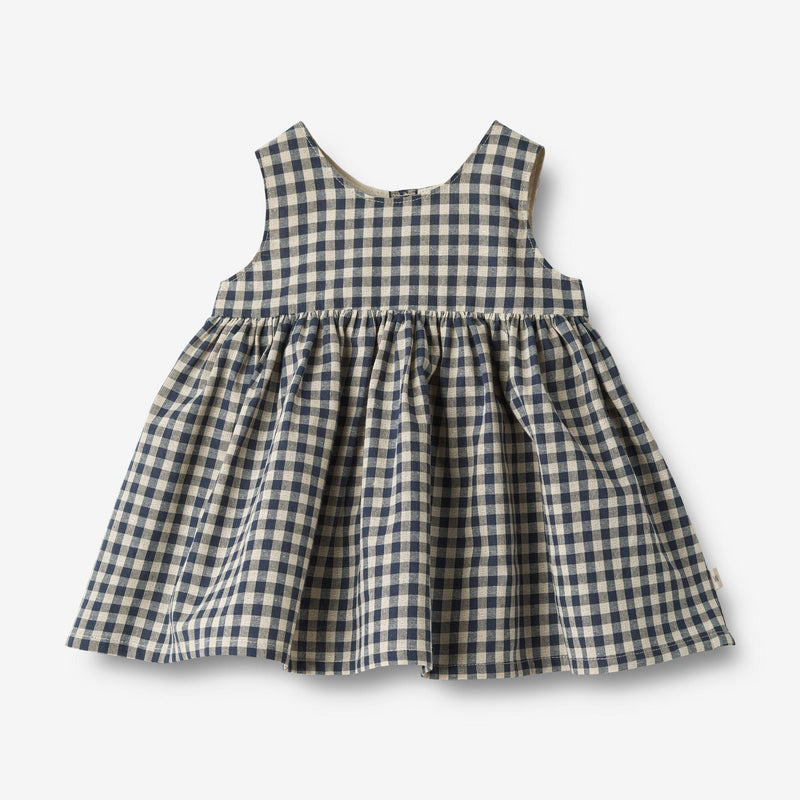Pinafore Wrinkles Sienna - blue check Wheat.eu Pinafore Wrinkles Sienna - blue check Wheat.eu