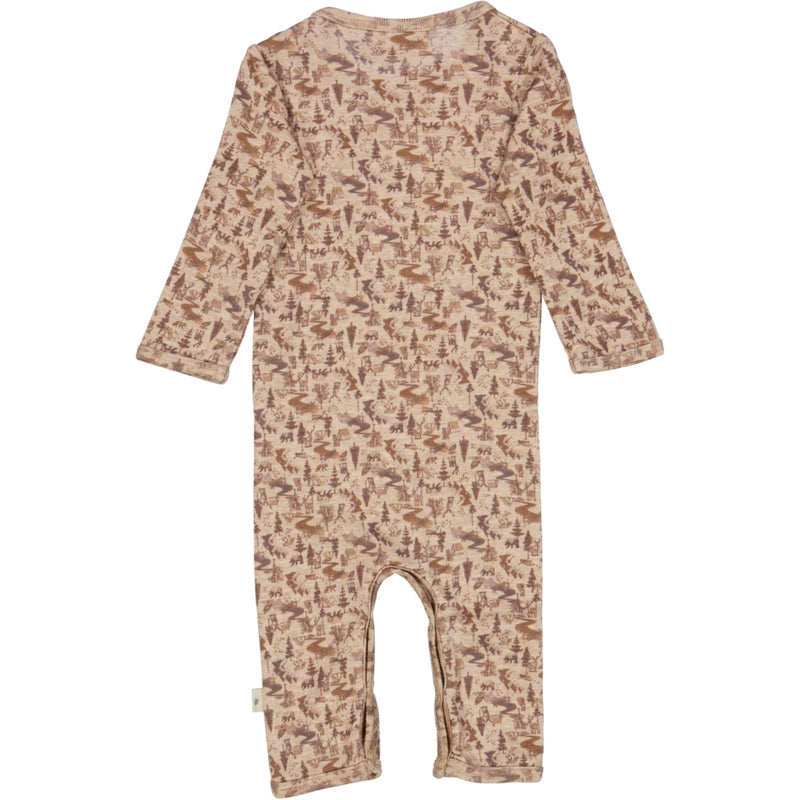 Wheat Wool Plain Wool Jumpsuit Jumpsuits 3208 khaki wild life