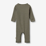 Wheat Wool Plain Wool Jumpsuit | Baby Jumpsuits 4142 green stripe