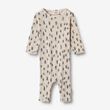 Wheat Wool Plain Wool Jumpsuit | Baby Jumpsuits 9512 penguins on ice