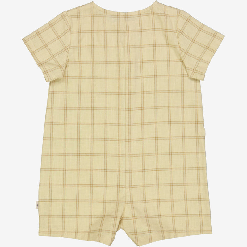 Wheat Main  Playsuit Niller | Baby Suit 9108 buttermilk check