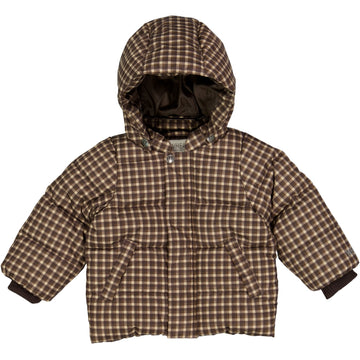 Wheat Outerwear Puffer Jacket River Jackets 3001 brown check