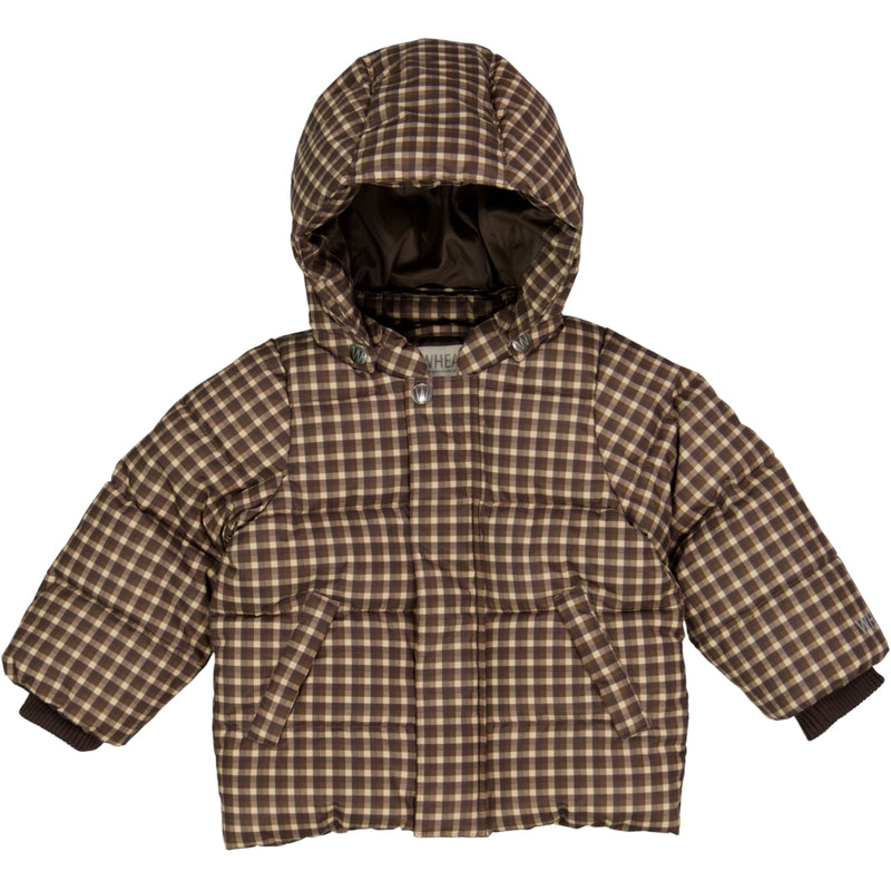 Puffer Jacket River brown check –