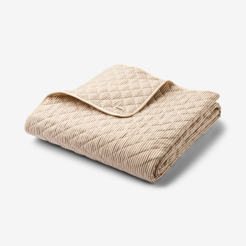 Wheat Main Quilt Blanket Home 9524 cappucino stripe