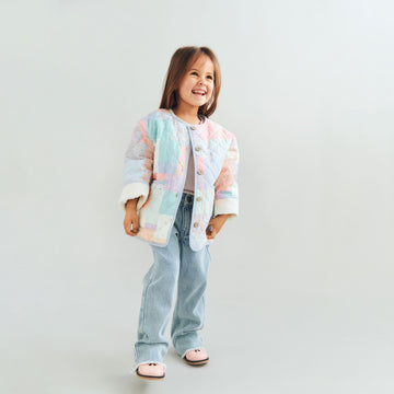 Wheat Main Quilt Jacket Inaja Jacket 9618 patchwork flowers