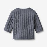 Wheat Main Quilt Jacket Siggo Jacket 1312 greyblue slub stripe