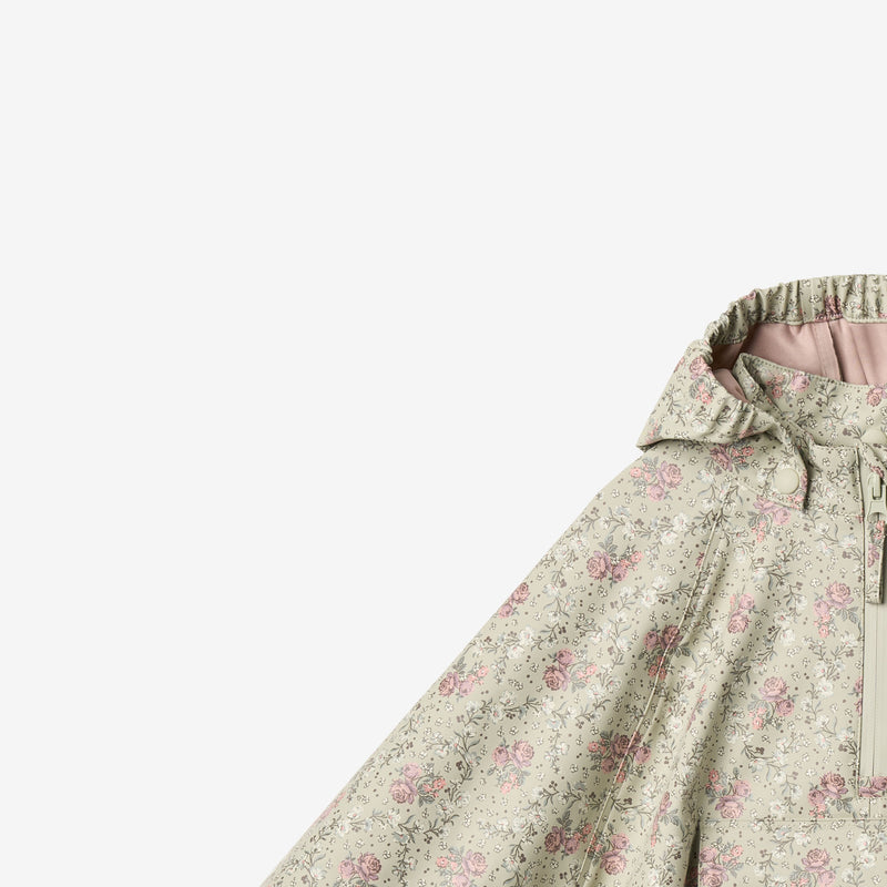 Wheat Outerwear Raincape Drops Jacket 9539 slightly green flowers