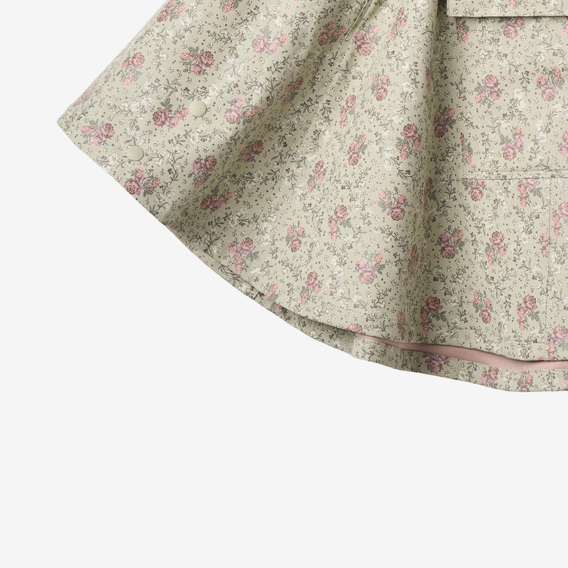 Wheat Outerwear Raincape Drops Jacket 9539 slightly green flowers